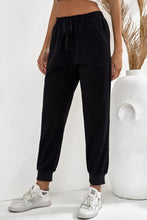 Load image into Gallery viewer, Drawstring Elastic Waist Pocket Joggers