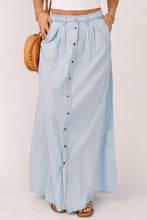Load image into Gallery viewer, Button Front Denim Skirt with Pockets
