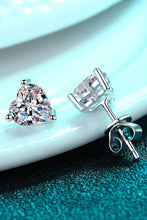 Load image into Gallery viewer, 2 Carat Moissanite Heart-Shaped Stud Earrings