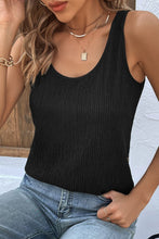 Load image into Gallery viewer, Textured Scoop Neck Tank