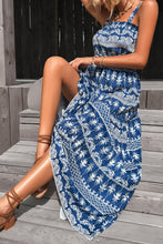 Load image into Gallery viewer, Bohemian Frill Trim Low-Back Maxi Dress
