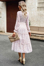 Load image into Gallery viewer, Smocked Flounce Sleeve Midi Dress