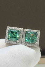 Load image into Gallery viewer, 2 Carat Moissanite Square Stud Earrings