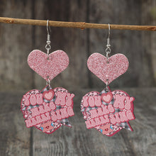 Load image into Gallery viewer, Heart Shape Wooden Earrings