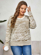 Load image into Gallery viewer, Plus Size Round Neck Long Sleeve Sweater