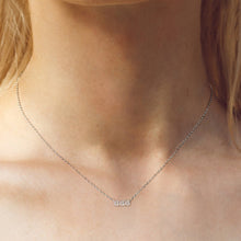 Load image into Gallery viewer, 925 Sterling Silver Inlaid Moissanite Bar Necklace