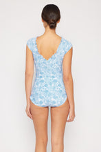 Load image into Gallery viewer, Marina West Swim Bring Me Flowers V-Neck One Piece Swimsuit In Thistle Blue