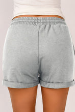 Load image into Gallery viewer, Drawstring Cuffed Shorts with Pockets