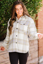 Load image into Gallery viewer, Plaid Dropped Shoulder Pocket Shacket