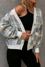 Load image into Gallery viewer, Plaid Button Down Jacket with Pockets