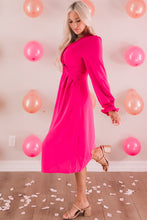 Load image into Gallery viewer, Twist Front V-Neck Flounce Sleeve Dress