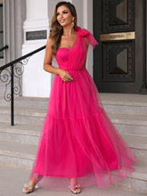 Load image into Gallery viewer, Tied One-Shoulder Tulle Dress
