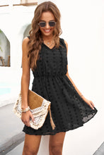 Load image into Gallery viewer, Swiss Dot Tie-Neck Sleeveless Dress