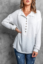 Load image into Gallery viewer, Half Button Collared Knit Top