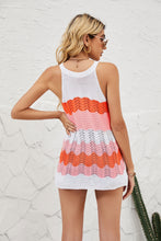 Load image into Gallery viewer, Striped Openwork Sleeveless Knit Top