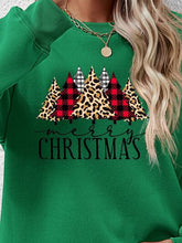 Load image into Gallery viewer, MERRY CHRISTMAS Round Neck Long Sleeve Sweatshirt