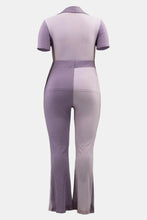 Load image into Gallery viewer, Plus Size Two-Tone Ribbed Top and Drawstring Pants Set
