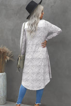 Load image into Gallery viewer, Striped Leopard Patchwork Duster Cardigan with Pockets