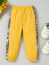 Load image into Gallery viewer, Girls Color Block Printed Cold-Shoulder Tee and Joggers Set