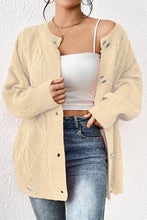 Load image into Gallery viewer, Round Neck Long Sleeve Cardigan