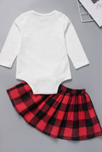 Load image into Gallery viewer, Baby Girl Top and Plaid Skirt Set