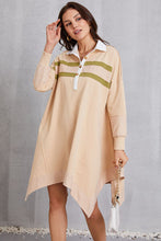 Load image into Gallery viewer, Half Button Handkerchief Hem Dress