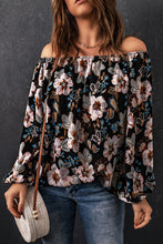 Load image into Gallery viewer, Floral Off-Shoulder Balloon Sleeve Blouse