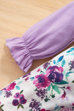 Load image into Gallery viewer, Girls Floral Two-Tone Dress