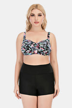 Load image into Gallery viewer, Plus Size Floral Ruched Two-Piece Swim Set