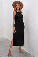 Load image into Gallery viewer, Side Slit Sleeveless Midi Dress
