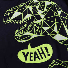 Load image into Gallery viewer, Boys Dinosaur Graphic Tee and Camouflage Shorts Set