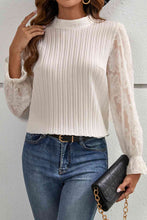 Load image into Gallery viewer, Mock Neck Flounce Sleeve Blouse