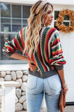 Load image into Gallery viewer, Striped Button Down V-Neck Cardigan