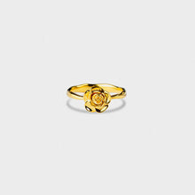 Load image into Gallery viewer, Rose Shape 18K Gold-Plated Ring
