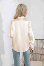 Load image into Gallery viewer, Lapel Collar Button Up Long Sleeve Shirt