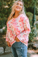 Load image into Gallery viewer, Plus Size Printed Dolman Sleeve Top