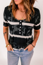 Load image into Gallery viewer, Tie-Dye Henley T-Shirt