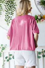 Load image into Gallery viewer, Distressed Asymmetric Hem Cropped Tee Shirt