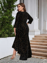 Load image into Gallery viewer, Plus Size Ruffle Hem High-Low Dress