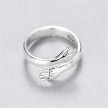 Load image into Gallery viewer, Hug Shape 925 Sterling Silver Bypass Ring