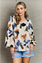 Load image into Gallery viewer, Hailey & Co Wishful Thinking Multi Colored Printed Blouse