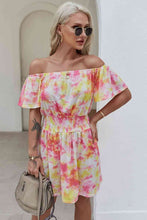 Load image into Gallery viewer, Off-Shoulder Short Flutter Sleeve Mini Dress