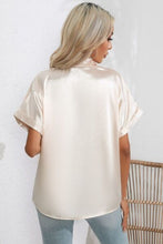 Load image into Gallery viewer, Collared Neck Short Sleeve Shirt