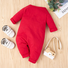 Load image into Gallery viewer, Baby Reindeer Applique Jumpsuit