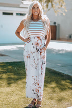 Load image into Gallery viewer, Floral Striped Print Sleeveless Maxi Dress