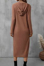 Load image into Gallery viewer, Buttoned Long Sleeve Hooded Dress