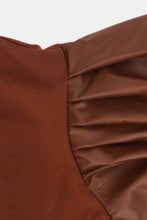 Load image into Gallery viewer, Plus Size Puff Sleeve Spliced Top and Drawstring Waist Joggers Set