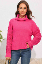 Load image into Gallery viewer, Turtle Neck Sleeve Detail Sweater