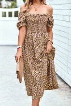 Load image into Gallery viewer, Floral Ruffled Square Neck Dress with Pockets