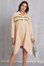 Load image into Gallery viewer, Half Button Handkerchief Hem Dress